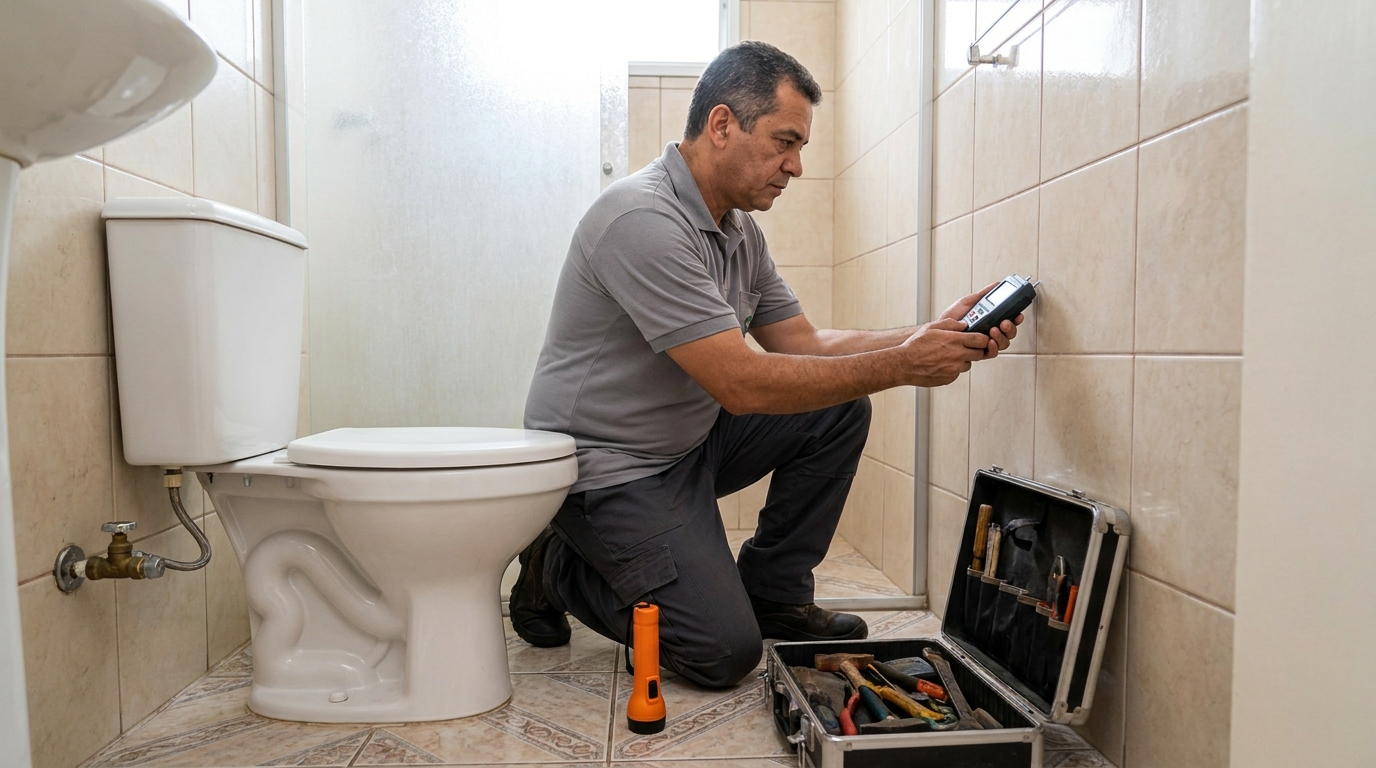 Técnico de caça vazamento com detector em Caruaru‑PE